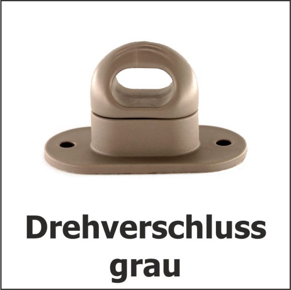 Drehverschluss Kunststoff grau