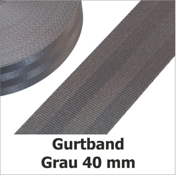 Gurtband 40 mm - Grau