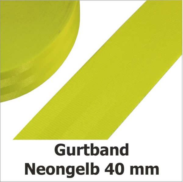 Gurtband 40 mm - Neongelb